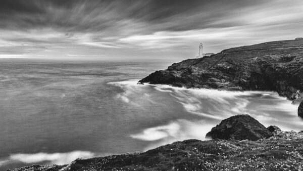 Trevose Serenity – Monochrome Majesty of the Cornish Coast
